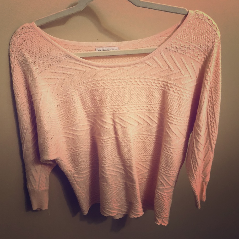 pink sweater like long sleeve shirt